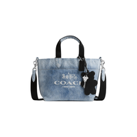 COACH 蔻驰复古丹宁布迷你TOUR托特包CEB33 水洗蓝