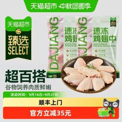 天猫超市 大江 速冻鸡翅中 生鲜鸡肉 1kg*2袋