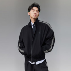 卡宾 织带立领夹克+结构分割T恤*2件