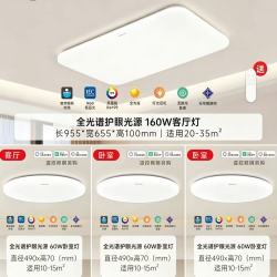 Yeelight 灵犀3.0 Ra99全光谱智能护眼吸顶灯 三室一厅