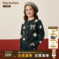 Paw in Paw 女童毛织开衫 D/Grey深灰色 120