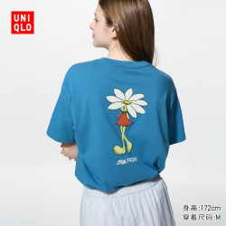 优衣库 ZO&FRIENDS UT 短袖T恤 湖蓝色 M