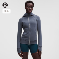lululemon 丨Scuba 女士拉链连帽衫 LW3JGYS 尘雾钻石灰/镜面银 3XS /0