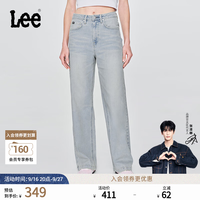 Lee 428懒懒裤 高腰直脚 浅蓝色 30 女士牛仔裤