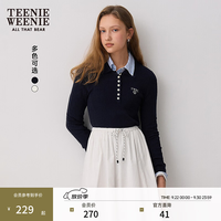 TEENIE WEENIE 女装Polo领针织衫 藏青色 S 160