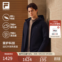 FILA 防泼水轻薄羽绒 正黑色 L 男士羽绒服