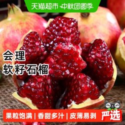 自然搭档 正宗四川会理软籽石榴突尼斯红宝石大果产地直发新鲜现摘甜顺丰