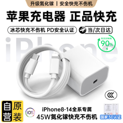 华强北优选苹果充电器45W充电头PD快充套装iPhone14/13/Pro/Promax/12/11/X