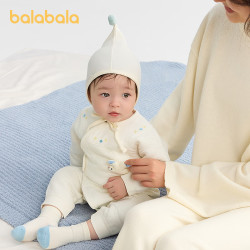 巴拉巴拉 婴儿连体衣宝宝 睡衣爬服哈衣2025新款亲肤柔软萌