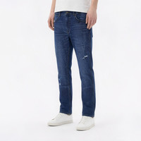 Wrangler 男式牛仔裤百搭时尚春夏款牛仔裤 中蓝色    35  /32(W35L32)