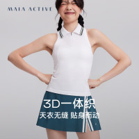 MAIA ACTIVE 3D一体织POLO领运动健身透气T恤瑜伽背心