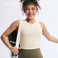 MAIA ACTIVE 肌理感无袖抽绳露背T恤上衣亲肤瑜伽背心