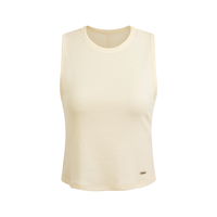 MAIA ACTIVE 52TK06 肌理感抽绳露背 梨涡白 M 运动背心