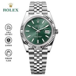 ROLEX 日志型 薄荷绿盘 机械机芯 100米防水 41mm 蚝式钢 男表 瑞表
