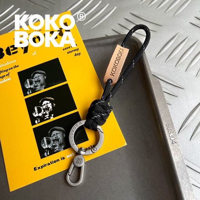 KOKOBOKA原创设计山系机能钛原色露营手机防丢抢挂绳户外大疆POCKET相机挂饰手工编织多功能AirPods耳机挂件