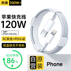 原装 苹果充电线充电器120W适配原装正品快充数据线iPhone14/13promax/12/11/17/16/15手机充电器