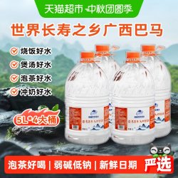 巴马百年 弱碱性饮用天然泉水5L*4桶