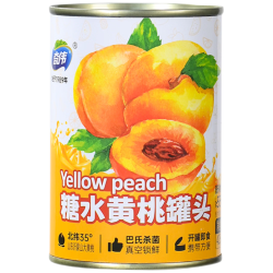 奇伟 糖水黄桃罐头425g*6中秋送礼整箱装休闲零食水果罐头低脂水果捞