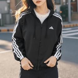 adidas 外套女上衣2026秋季新品户外运动服百搭运动休闲外套梭织夹克