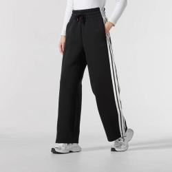 adidas 经典条纹直筒裤轻盈透气女裤户外休闲运动裤