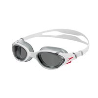 Speedo 速比涛 男女通用成人游泳镜 Biofuse 2.0,白色/红色/浅烟色