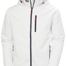 Helly Hansen 男士连帽中层夹克 防水防风透气 保暖绝缘 帆船运动 可折叠帽兜001 白色 Small US
