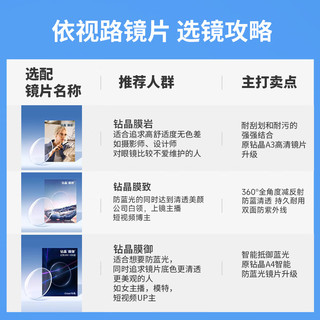 暴龙 BJ5199B16 板材透灰镜框 依视路膜御防蓝光1.56 近视眼镜