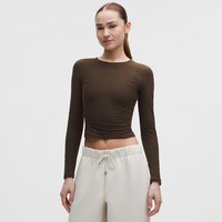 lululemon Nulu 女士带网面外层长袖 T 恤丨lululemon丨LW3KHTS