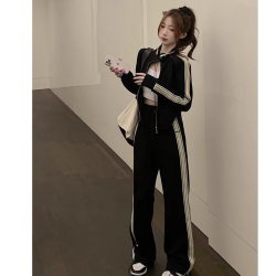 L3010小个子定制时尚运动套装女春秋款减龄外套窄版裤两件套长袖