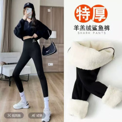 秋冬女外穿保暖加厚高腰瑜伽芭比裤卡码拍大