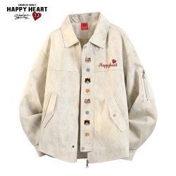 CHARLES JANG'S HAPPY HEART 美式小狗印花 男女夹克