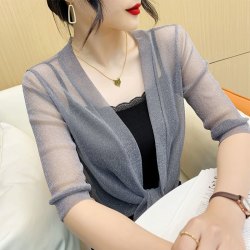 2026新款夏季开衫披肩短款大码搭吊带裙外套薄款开衫上衣