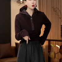 2026打底女款加厚加绒长袖上衣新款外穿都好看连帽卫衣LK2500328