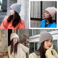 显脸小2026洋气爆款网红新款女款白色针织百搭帽子针织包头帽冷帽