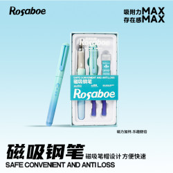 罗莎伯爵Q-1908-乔-学生耐用磁吸钢笔（到手3盒+1盒墨囊）