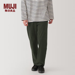 無印良品 MUJI 男式 灯芯绒 轻便裤 男士 长裤子 冬季款 休闲裤 男装 AER92C4A 深绿色 M (170/80A)