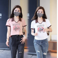 短款正肩宽松显瘦短袖T恤女款爆款夏季大码女装新款洋气白色上衣