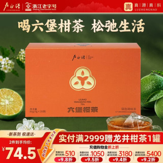 卢正浩 六堡柑茶独立包装袋泡茶叶绿茶小青柑80g共20袋