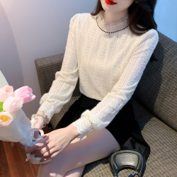 3003秋冬季新款T恤时尚打底衫减龄小衫重工别致木耳领上衣女洋气
