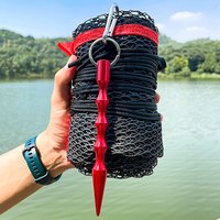 谷麦鱼护网渔护野钓专用速干涂胶挂胶便携鱼网袋小网眼装鱼袋篓兜