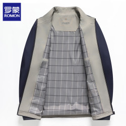 罗蒙 夹克外套男士2026秋季款  藏青 XL (180) (建议体重135-155斤)
