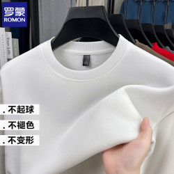 罗蒙 T恤套头打底衫男装上衣 2881白色 常规 XL