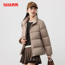 鸭鸭羽绒服 鸭鸭轻薄羽绒服女2026年春秋季时尚立领面包服简约休闲保暖外套