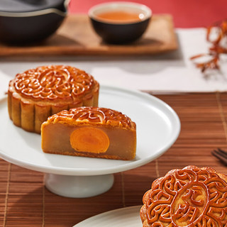 元朗 双黄白莲蓉五仁广式月饼 500g 礼盒装