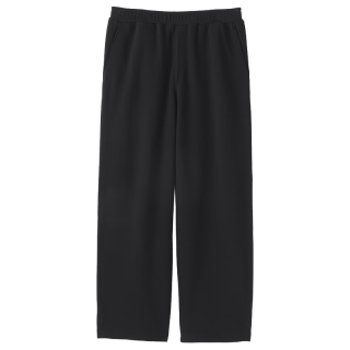 無印良品 MUJI AB1S9A6A 双层织宽版裤 黑色 L