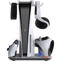索天 PS5/Slim/Pro通用主机散热底座 VR2双手柄充电支架