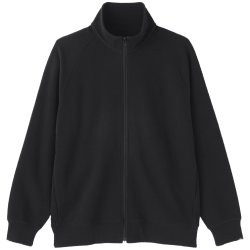 無印良品 MUJI AB1S8A6A 双层织拉链夹克衫 黑色 L