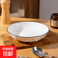 钻石黑线餐具碗盘套装家用餐具简约釉下彩套装乔迁新居餐具 7英寸盘1只 无规格