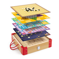 Hape E7336 可提拎棋盘 18合1便携桌棋套装