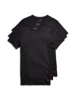 RALPH LAUREN 男士修身圆领汗衫 棉质吸湿排汗 黑色 X-Large 3件装